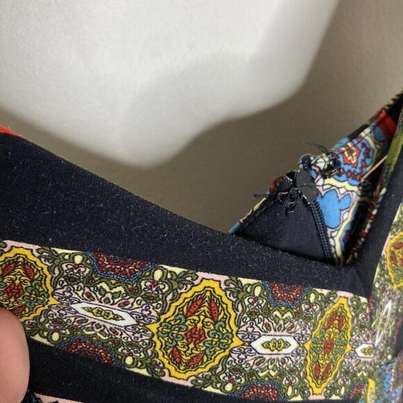 Tahari Mixed Pattern Patchwork Boho Long Maxi Dress Summer Size XS - Picture 11 of 15